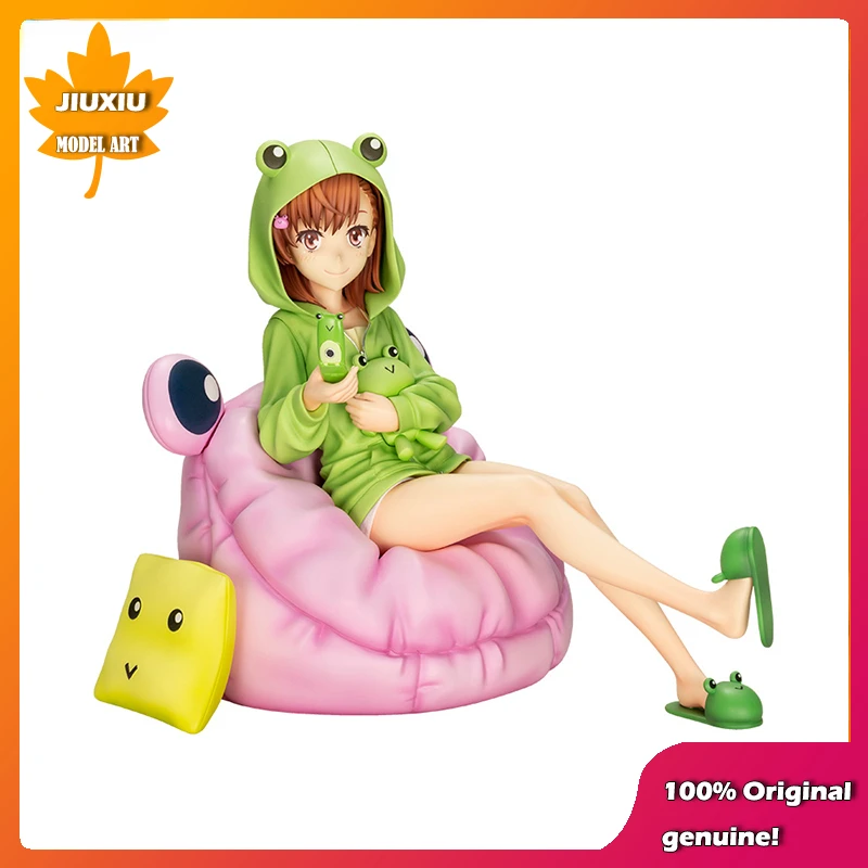 100% Original:Toaru Kagaku No Railgun Misaka Mikoto Frog pajamas PVC Action Figure Anime Figure Model Toys Figure Doll Gift