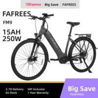 FAFREES FM9 Adults Electric Bicycle 700C*45C Tire 250W Bafang Mid-drive Motor 25km/h Max Speed 15Ah Battery Electric Bikes