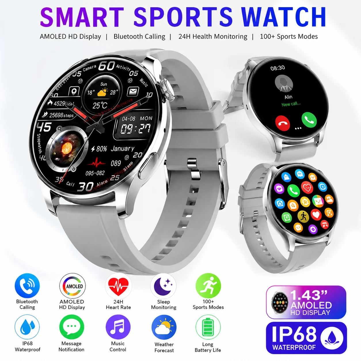 Electronics Quiz - Jam Tangan Pintar Pria dengan Panggilan