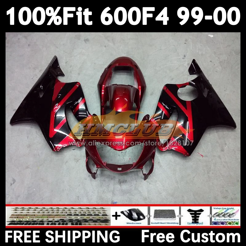 OEM Fairing For HONDA CBR600 F 4 CBR 600 FS 600F4 600CC 51No.98 wine red CBR600 F4 99 00 CBR600F4 1999 2000 Injection Body ﻿