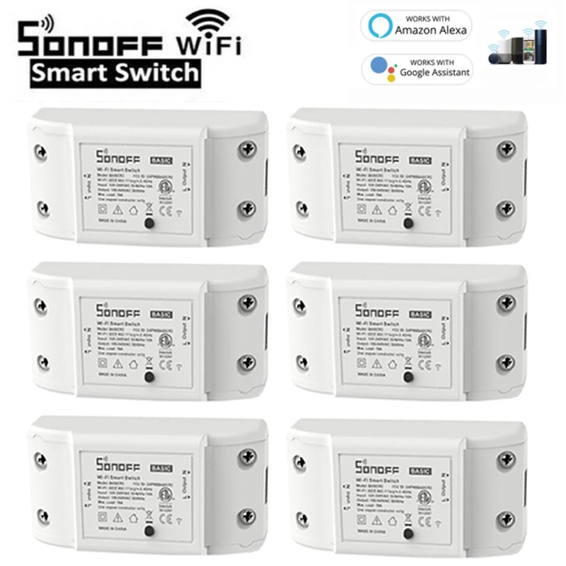 Sonoff Basic R2 Smart Home Wifi Wireless Switch Wifi Breaker Module Work With Amozon Alexa And Google Home Ewelink Itead Sonoff