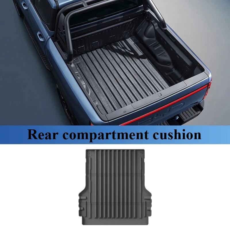 For 2024-2025 BYD SHARK Pickup Truck TPE Floor Mats Set + Cargo Liner All-Weather Custom Fit Easy Clean Non-Slip Car Accessories