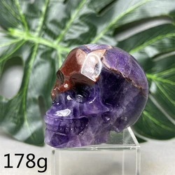 Natural Gemstone Fantasy Amethyst Hand-carved Skull Super Energy Spiritual Healing Home Room Decorated With Witchcraft altar