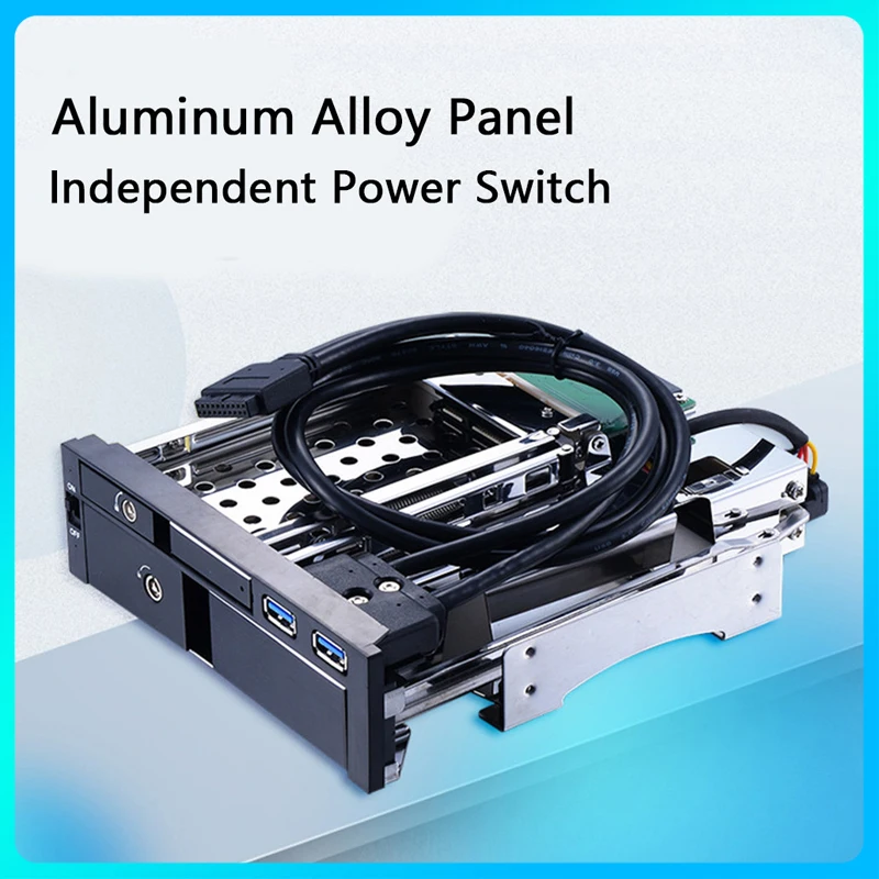 

Aluminum 2.5+3.5 inch Dual Bay Tray-less SATA HDD Enclosure for 5.25in optical drive enclosure