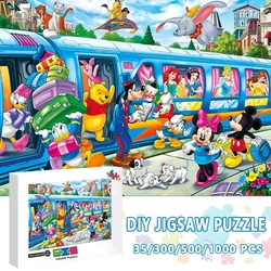 Disney Princess Ariel 1000 Pieces Wooden Jigsaw Puzzles Mickey Mouse Donald Duck Cartoon Educational Game for Kids Children Toys