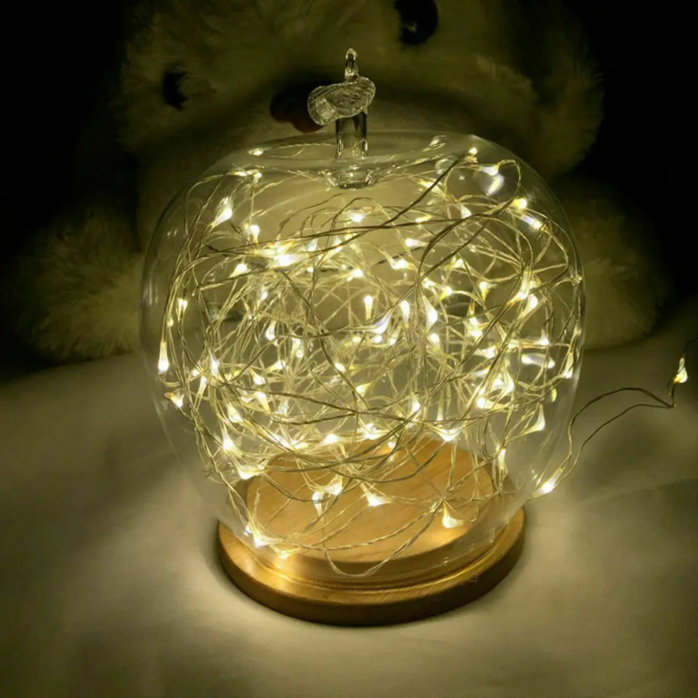 الملونة AA بطارية تعمل بالطاقة 1 متر 10 led عيد الميلاد عطلة حفل زفاف الديكور مهرجان النحاس Led سلسلة الجنية ضوء مصباح #1