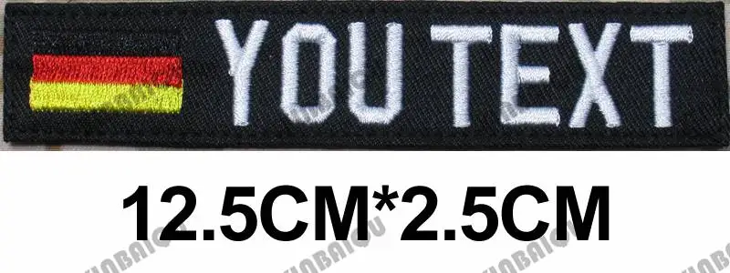 Haftowana naszywka na zamówienie Flaga Niemiec Niestandardowa nazwa na zamówienie Naszywka na taśmie Hook and loop Multicam Green ACU Black Tan — zdjęcie 3