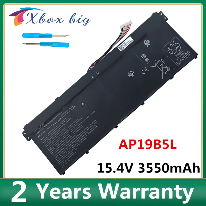 

Аккумуляторная батарея AP19B5L для ноутбука Acer Aspire 5 A515-43 Aspire Sf314-42 15,4 V 3550mAh 54.6Wh