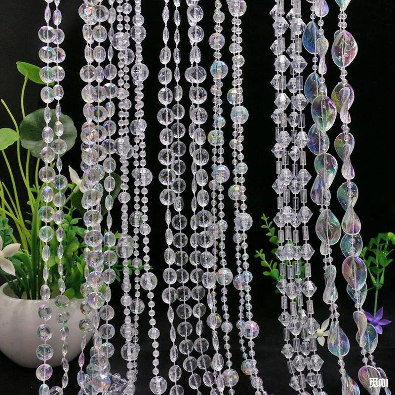 10M Acrylic Crystal Bead Curtain - Exquisite Chain Acrylic Beads Wedding Celebration and Door Curtain Party Decoration Supplies