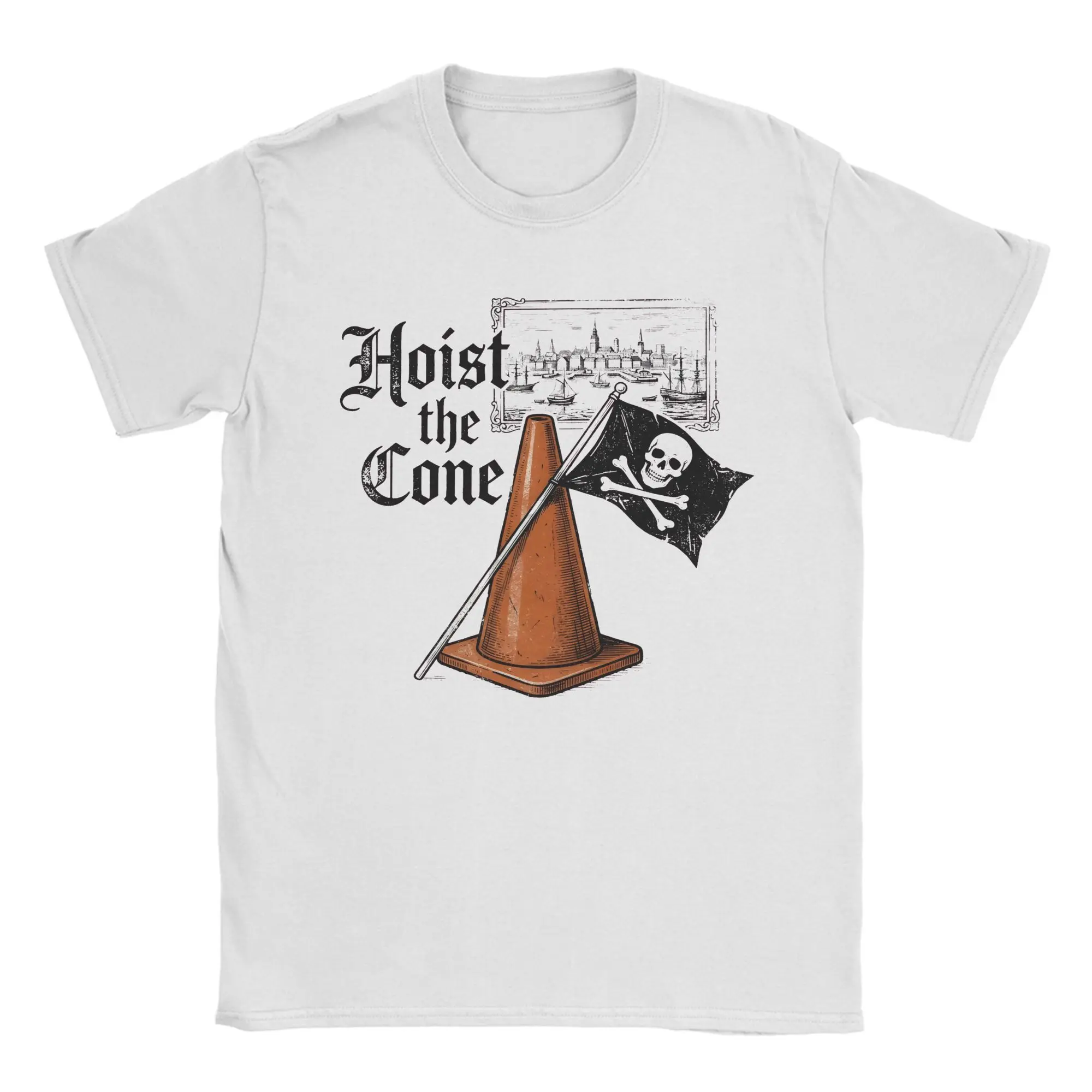 Men's Hoist The Cone T-Shirts  Cotton Tops Summer Vintage Short Sleeve T-Shirt O-Neck Hipster Design Tee Shirt