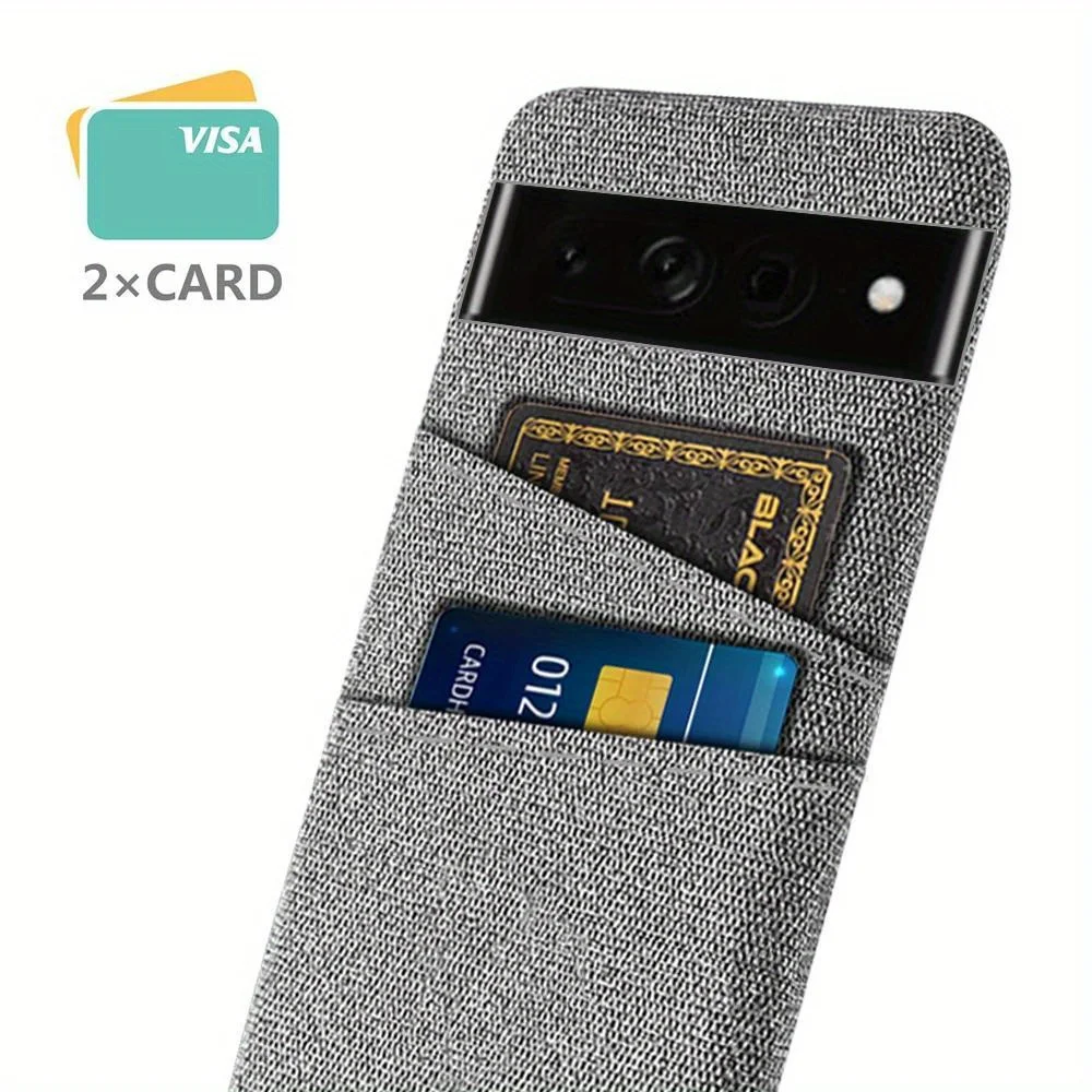 For Google Pixel 7 Pro 6 6pro 7A 6A Case Luxury Fabric Dual Card Phone Cover For Pixel 7 7pro 6A 6 Pro 7A