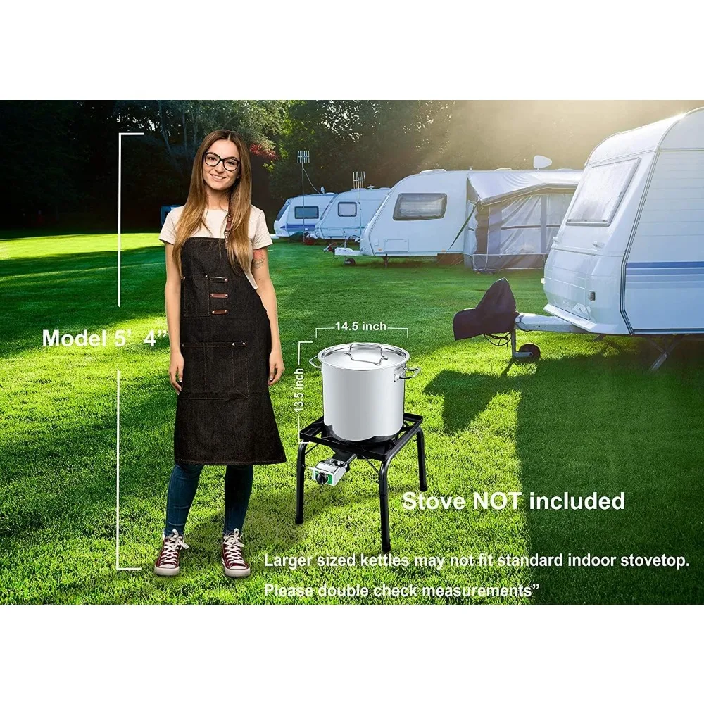 أواني طهي من الفولاذ المقاوم للصدأ بسعة 30 لترًا لاحتياجات الطبخ وغليان كبيرة الحجم