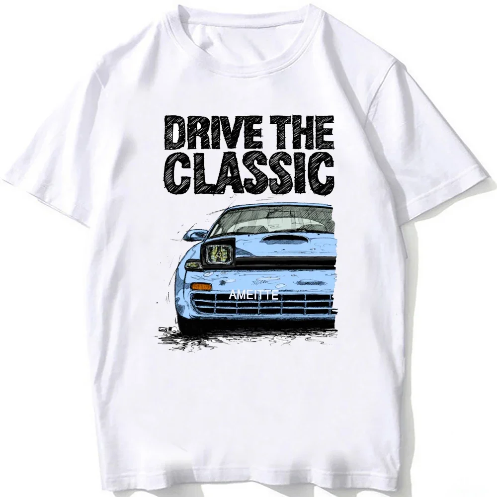 

New Summer Men Short Sleeve Classic Celica 5 Generation Car Sport T-Shirt Hip Hop Cool Boy White Tees Mans Casual Tops
