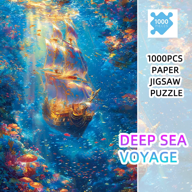 

1000-Piece Ocean Deep Sea Voyage Jigsaw Puzzle for Adults, 70x50cm (27.5"x19.7") Large Puzzle,