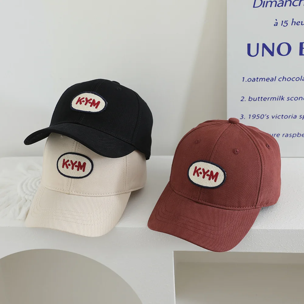 

2025 Letter Pattern Duck Tongue Hat Fashion Children Sunshade Cap Boys Girls Baby Color Block Baseball Hat Kids Visors