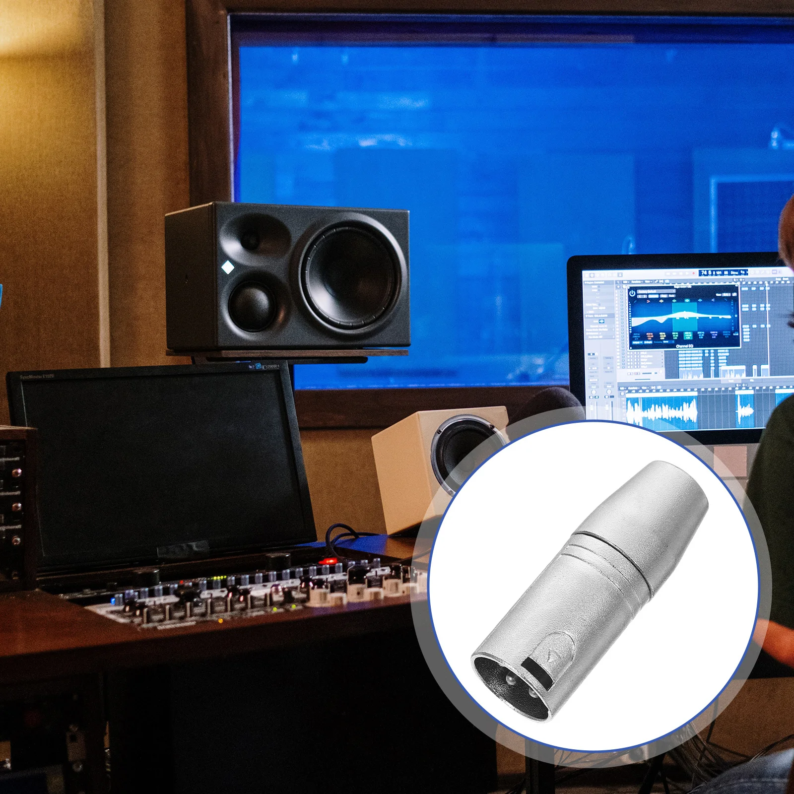 

Xlr to 3.5mm Audio Converter Nickel Plated Smooth Transmission Durable Microphone Adapter Compact Plug and Play