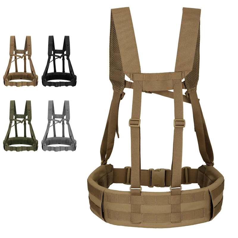 Outdoor Tactical Belt CS Army Fans Combat Belts Military Hunting Accessorios Y Belt Girdle Shoulder Chest Strap Tactico Militar