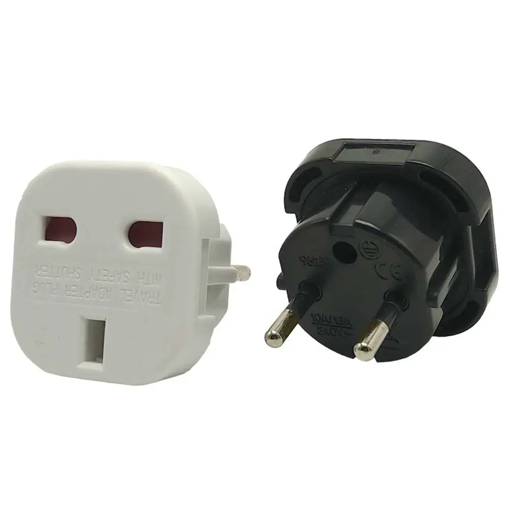 Electrical Outlets 2 Round Pin Socket EU Plug Converter UK To EU Plug EU Plug Adapter UK to EU Socket Adapter Plug Converter