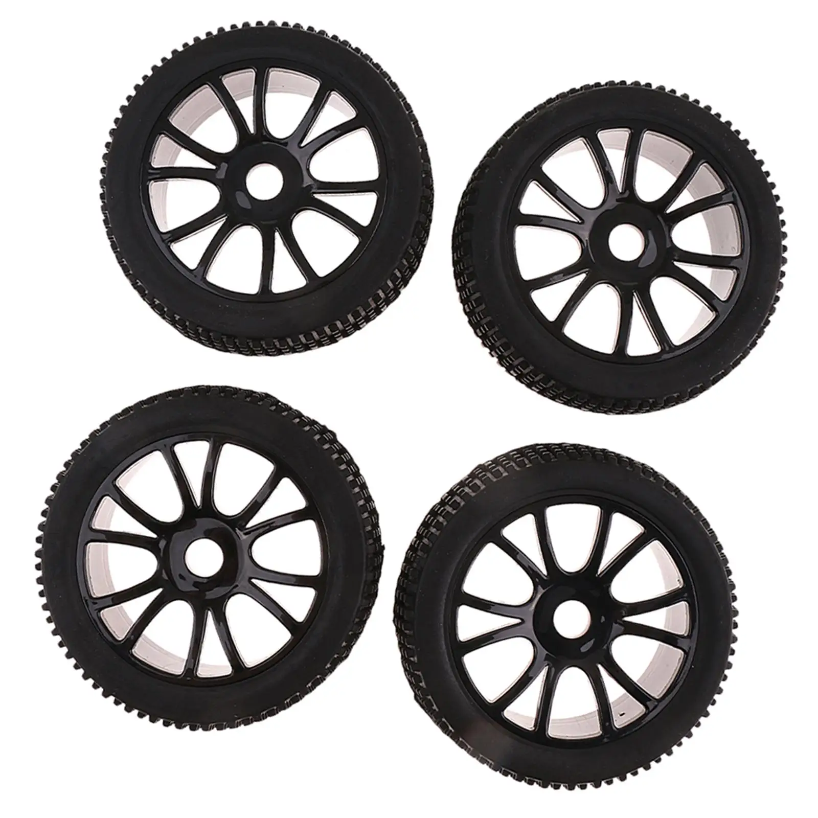 High Quality RC Buggy Tires 1/8 Scale Black Rubber Wheels 17mm Hex Rims Off Road Parts for HSP HPI Traxxas Car Truck