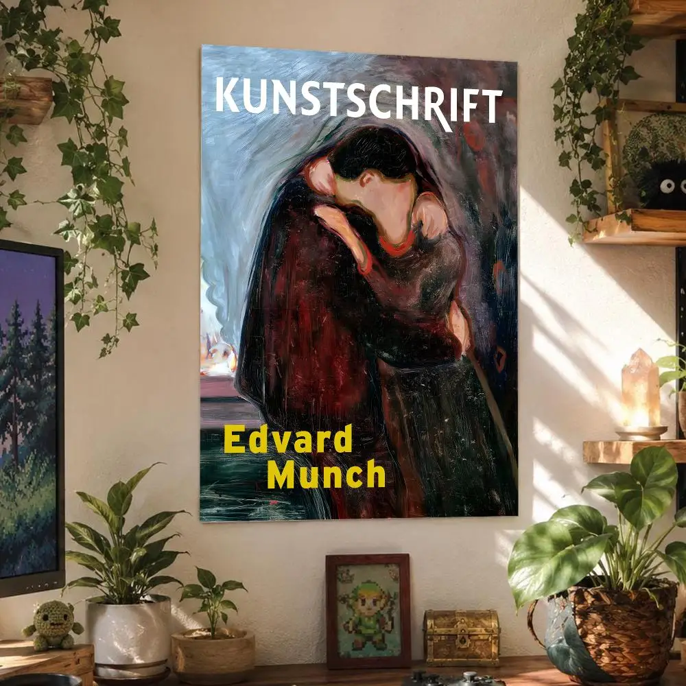 Art Popular Classic TV Edvard Munch Poster Wall Art Poster Waterproof PP Print Peel And Stick Removable Self Adhesive Home Decor