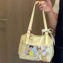 Ita Bag Autumn New Sweet Shoulder Bag Popular Trendy Transparent Underarm Bags Teenage Girls All Match Сумка Bolsos Mujer