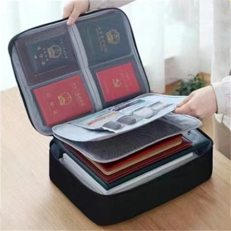 Waterproof Business Briefcase Bag Oxford Men Document iPad Electronic Storage Document Organizer Pouch Handheld Tote Supplies