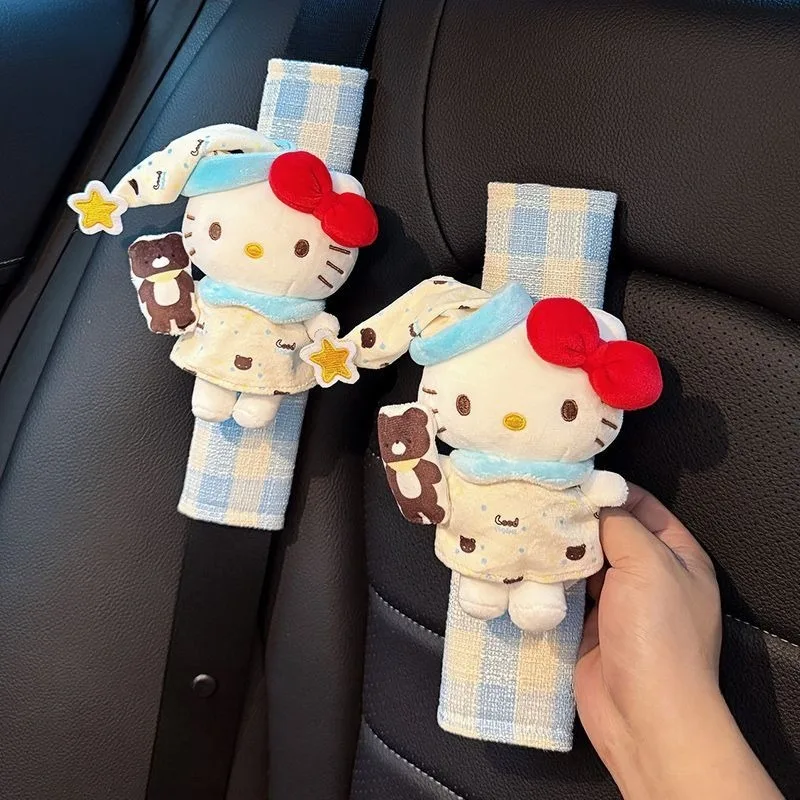

Cute Sanrio HelloKitty Car Shoulder Pad Protector Gear Lever Cover Auto Interior Anime Cartoon Decoration Holiday Gift Gifts