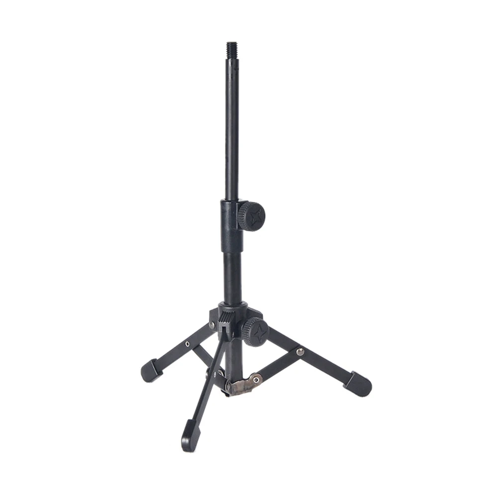 Mini Tabletop Tripod Microphone Mic Stand Holder with 3/8 Inch Threaded for Meetings Lectures Speaking and Ect