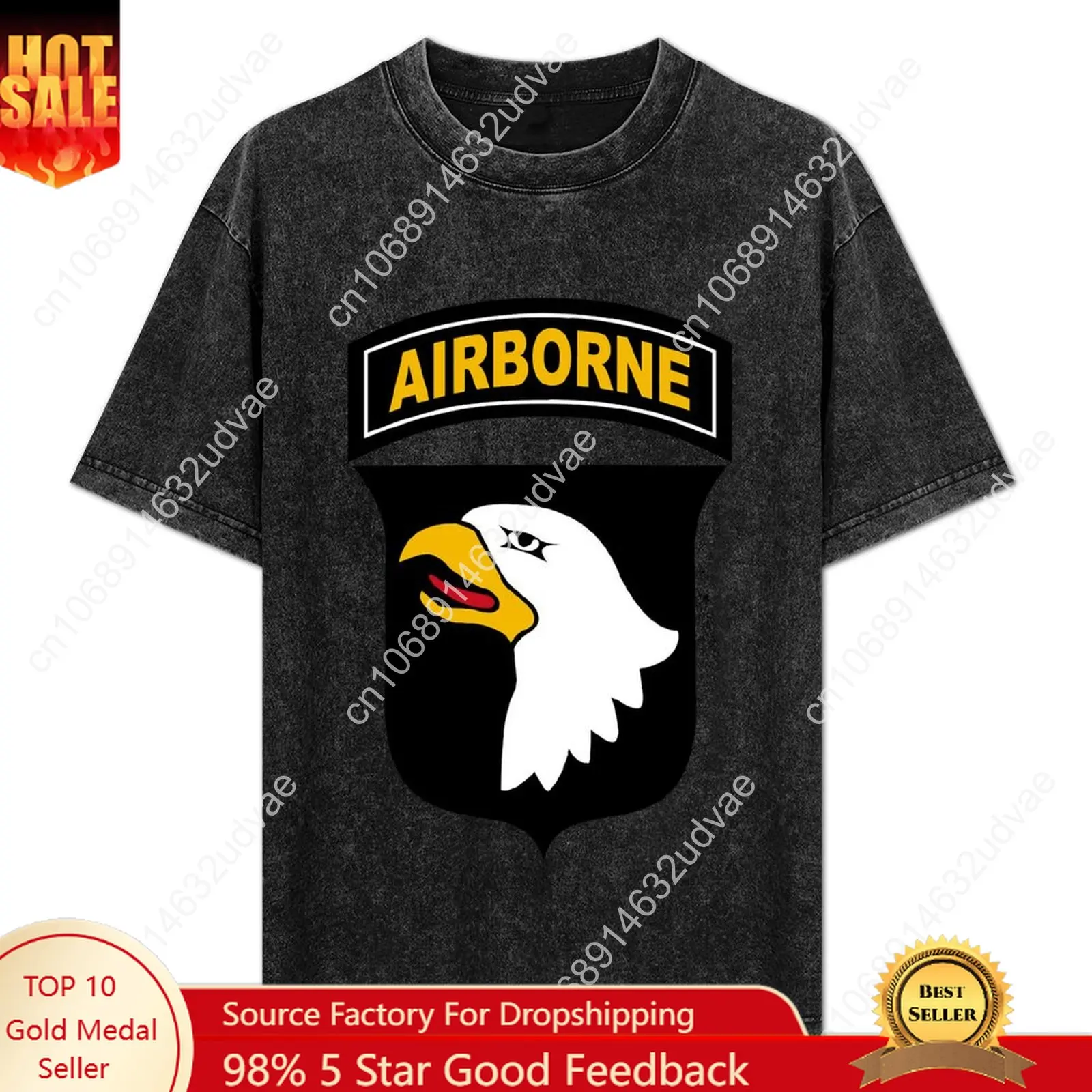 

101st Airborne Retro T shirts mans womans Vintage Tshirt cotton Short sleeve T-shirt soft TEE Custom tops Unisex clothes tshirt