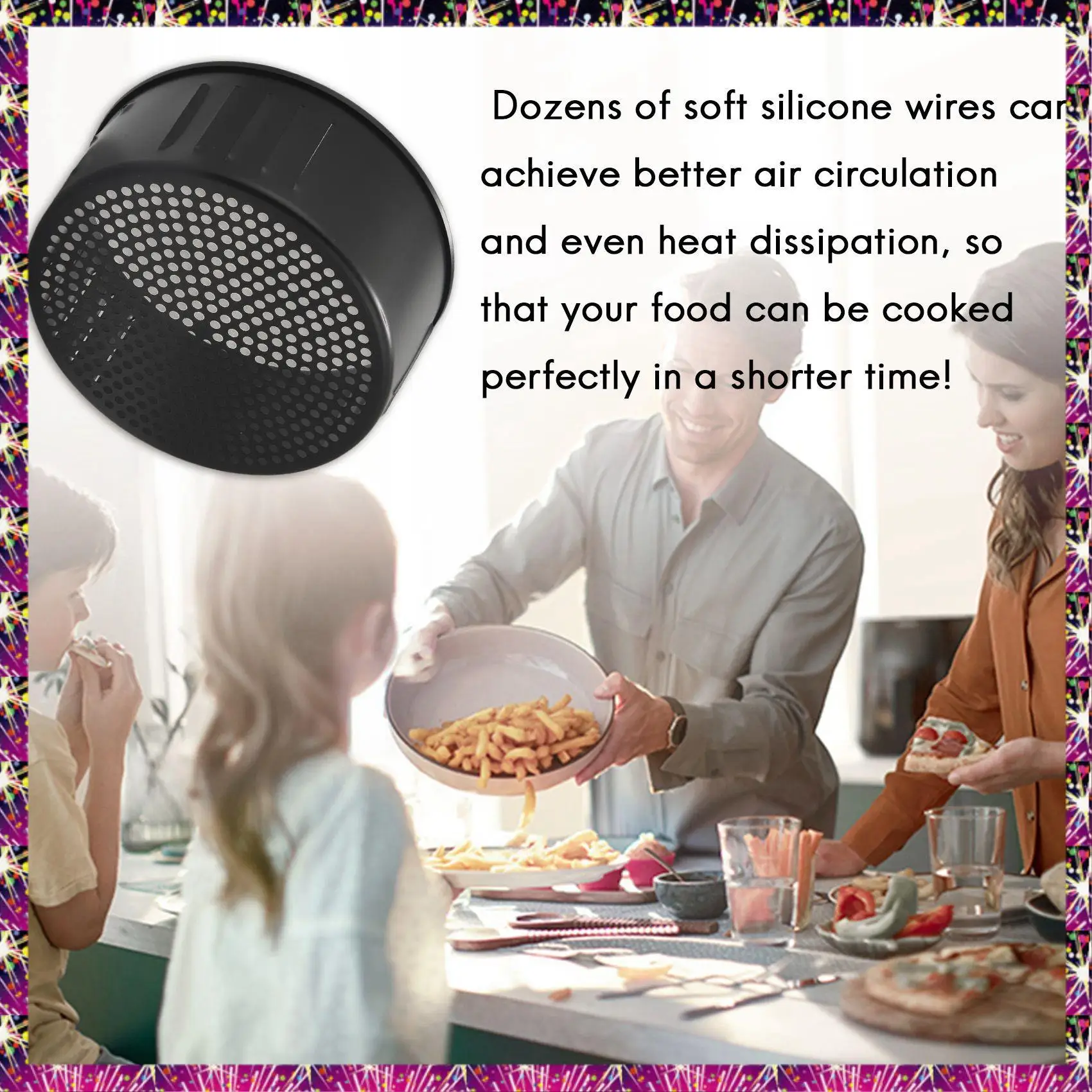 

FSLH Air Fryer Replacement Basket,For All Air Fryer Oven,Air Fryer Accessories,Non-Stick Fry Basket