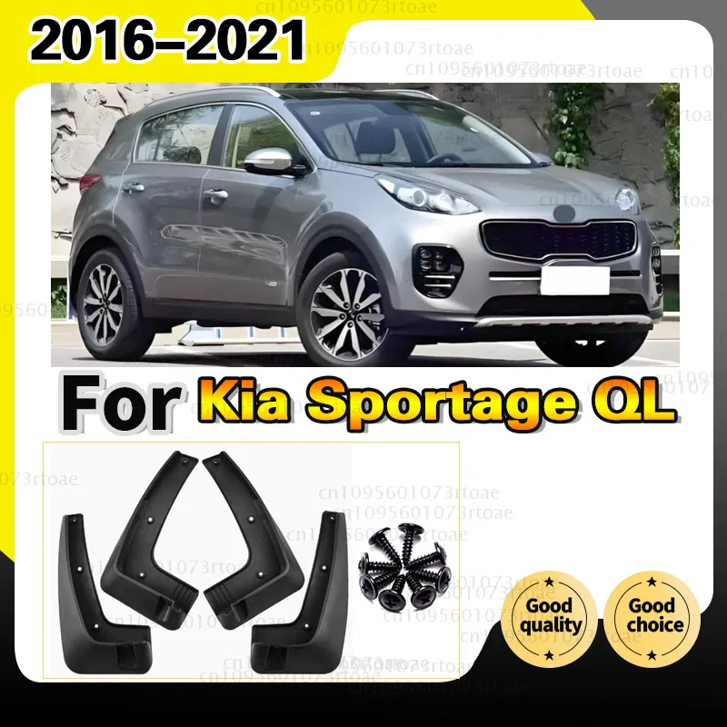 Set Molded Car Mud Flaps For Kia Sportage QL 2016-2021 Mudflaps Splash Guards Mud Flap Mudguards Fender Front Rear Styli
