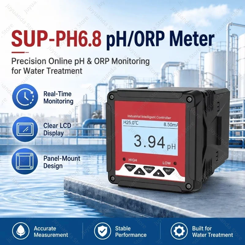 New Technology Digital Panel PH ORP Monitor IP5X Dust Proof for Irrigation Agricultural Water Quality Monitoring  Standard