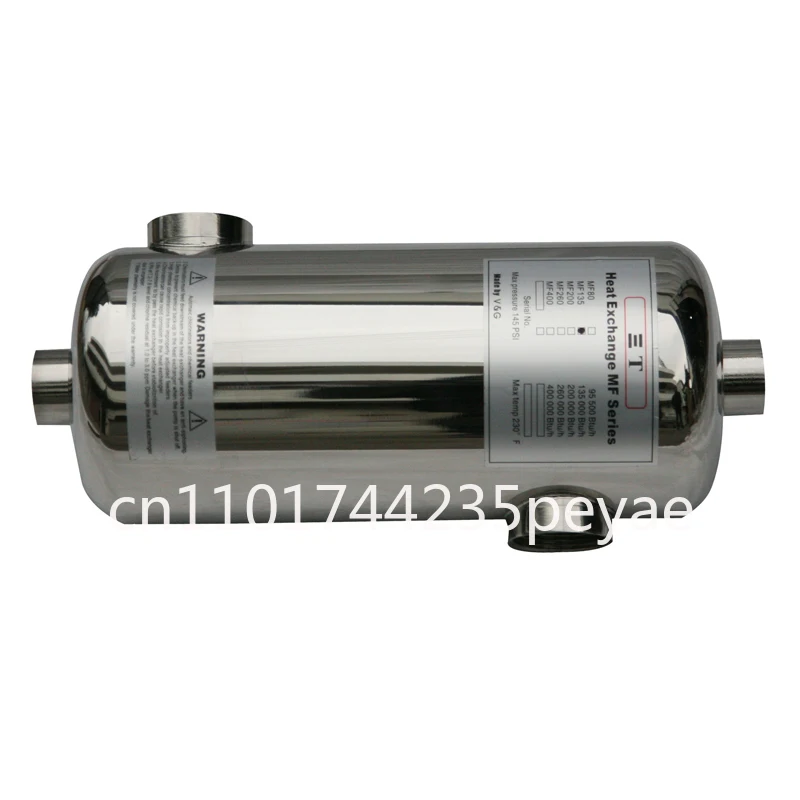Swimming pool spa cold and hot water heat exchanger stainless steel three T heat exchanger swimming pool tube heat exchanger