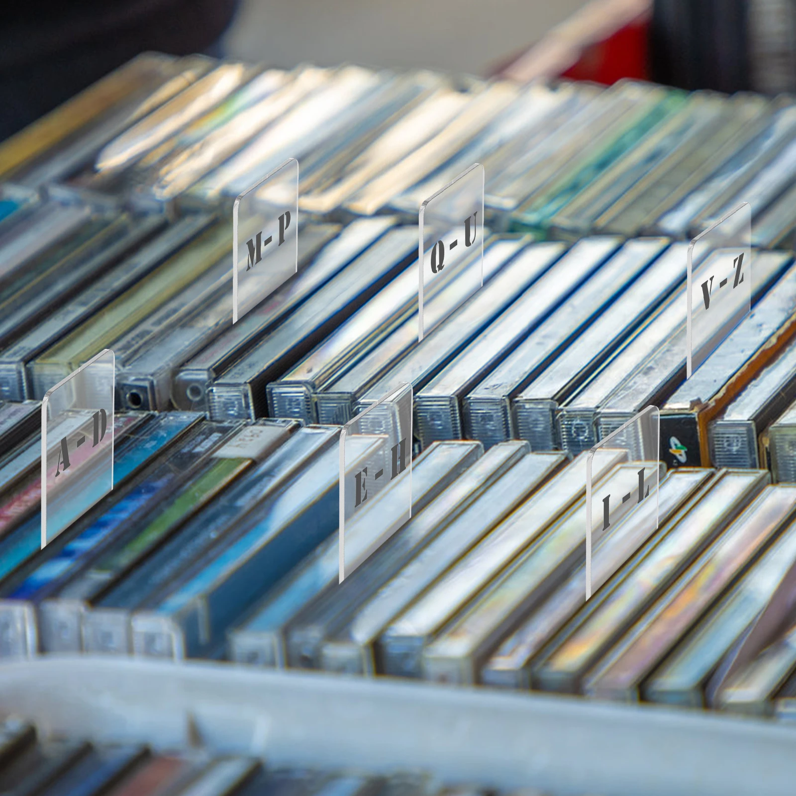 

6Pcs Vinyl Record Dividers Organizer A-Z Acrylic Record Dividers Alphabet Separator for Album CD DVD Media Book Shelf Storage