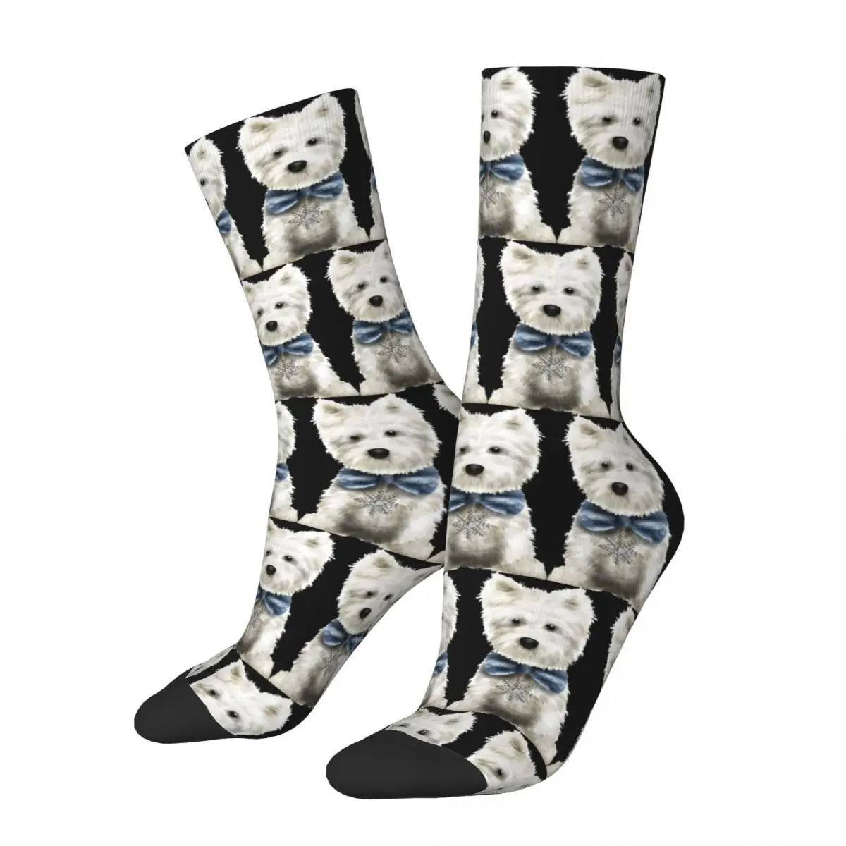 Women Men Socks Westie West Highland White Terrier Dog Stockings Spring Gothic High Quality Socks Design Cycling Anti Sweat Sock