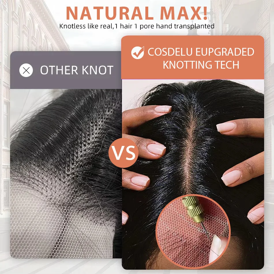 Pelucas frontales de encaje recto de 250% 40 pulgadas, cabello humano 13x6 HD, peluca Frontal de encaje 13X4, peluca de cabello humano liso de hueso prearrancado para mujeres