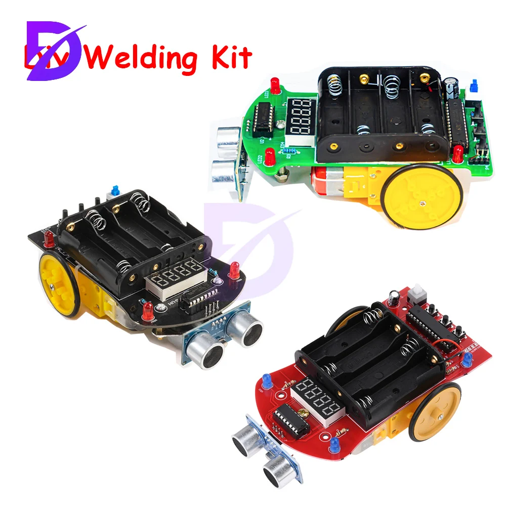 بالموجات فوق الصوتية تتراوح تجنب العوائق سيارة متحكم ذكي سيارة البرمجة لتقوم بها بنفسك طقم لحام #2