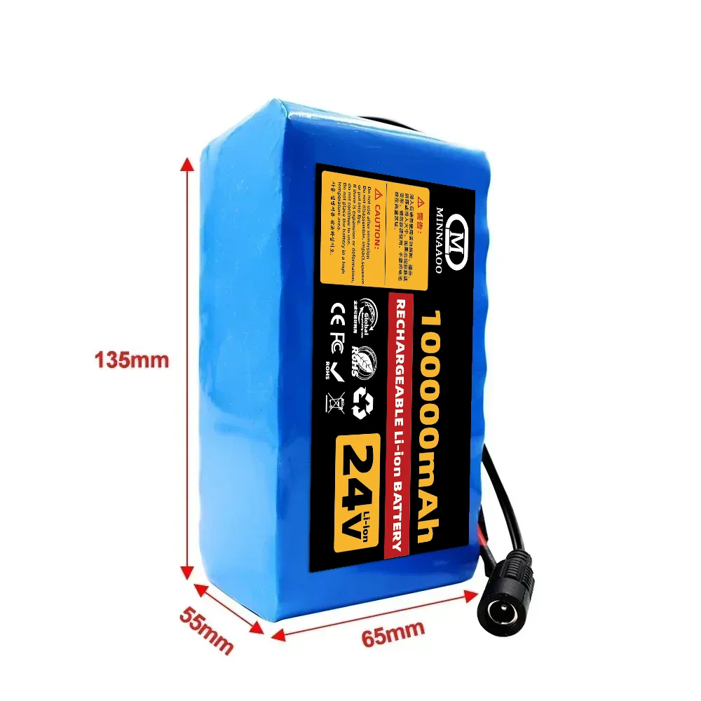 7S3P 29.4V 100Ah  Li-Ion Battery Pack Lithium Batteries for Electric Motor Bicycle Ebike Sccooter Toys Drill With 2A Charger