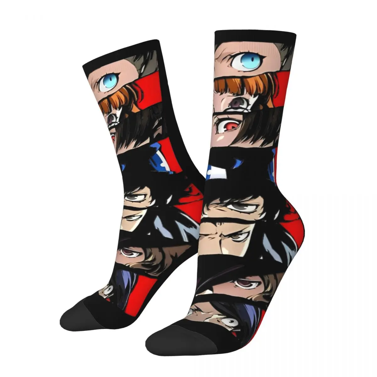 Goro Akechi Socks Autumn Persona Style Stockings Fashion Men Warm Soft Socks Graphic Running Sports Non-Slip Socks