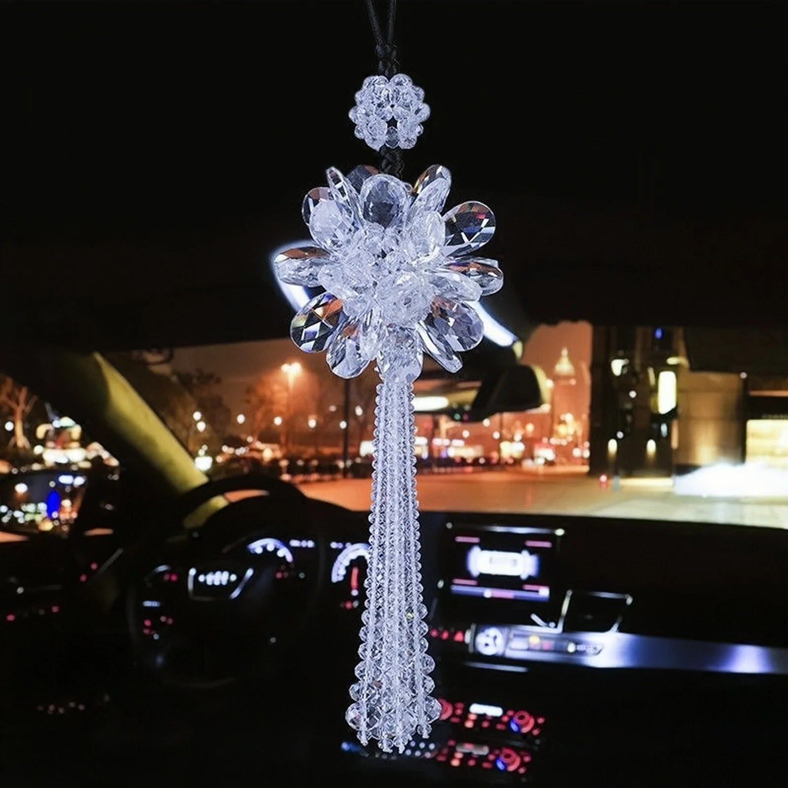 Crystal Car Pendant, Crystal Princess Jewelry, Car Rearview Mirror Pendant, Car Interior Accessories