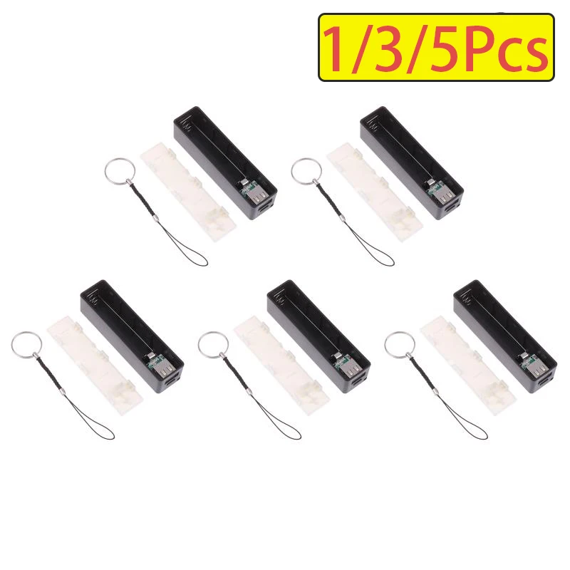 

1/3/5 шт. 18650 чехол для аккумулятора USB портативное мобильное зарядное устройство DIY чехол для аккумулятора комплект новый высокое качество