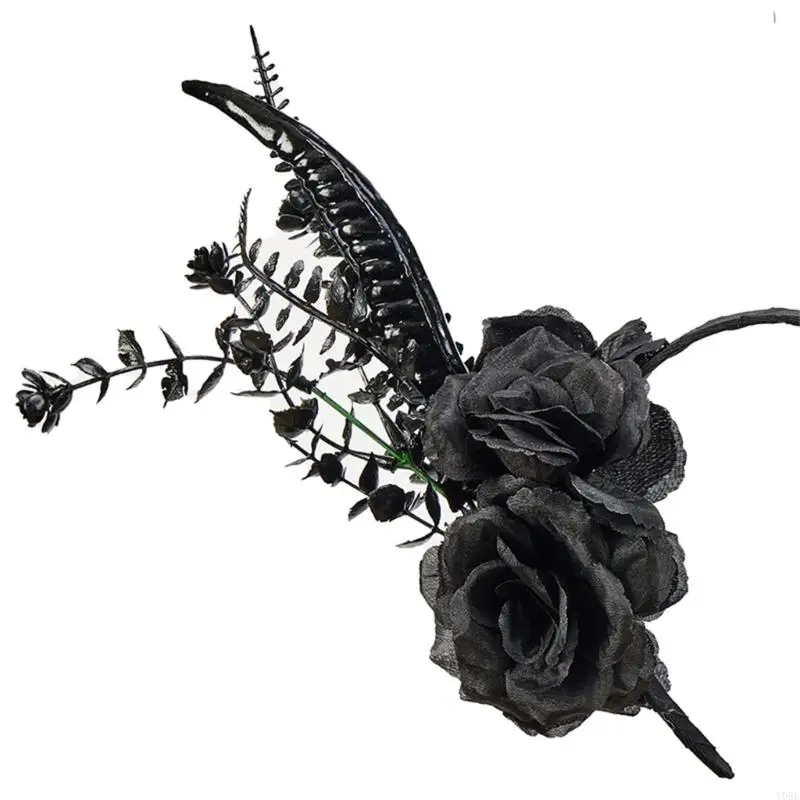 Hexenhut-Kopfbedeckung aus Kunststoff, lustiges Accessoire, Halloween-Stirnband für Mottopartys und Verkleidungsspiele Y08E – Detail 7