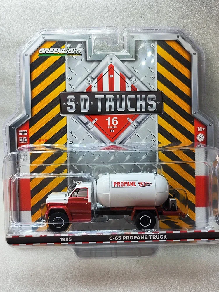 Diecast Alloy 1:64 1985 C-65 Propane Truck Gas Car Model Ornament Souvenir Display Collection Hobby Gift