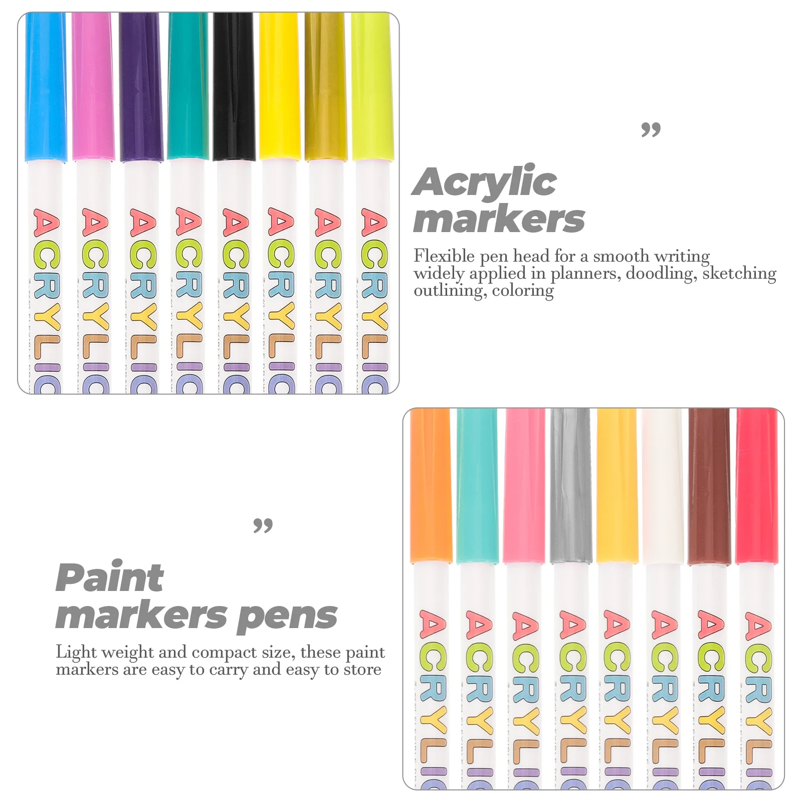 

Mark Stroke Brush Paint Markers for Plastic Fine Pen Graffiti Pens Drawing Colour
