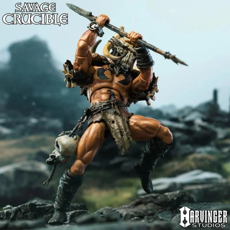 Harbinger Studios Savage Crucible Action Figure WF Event Exclusive Varnoks Unchained Deluxe Set Original Collectible PVC Toy