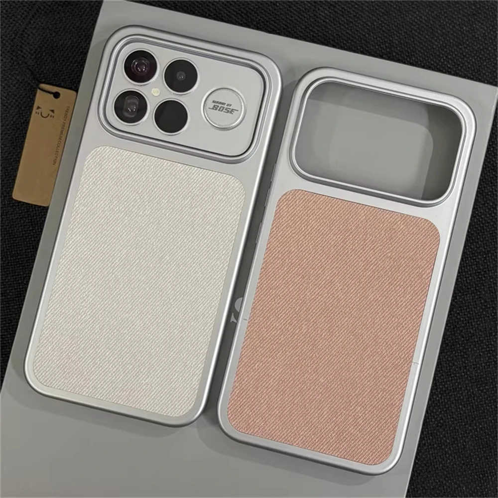 Modische Schutzhülle aus Leinenfaser mit magnetischer Hartschale für Xiaomi Mi 17 Pro Max POCO F9 F8 Ultra, kabelloses Laden, schlanke Hartschale – Detail 3