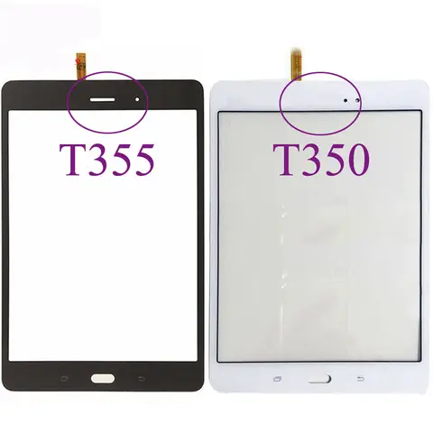 10Pcs Touch Screen Panel Replacement For Samsung Galaxy Tab A 8.0 T350 T355 Digitizer Sensor Glass Lens With Adhesive