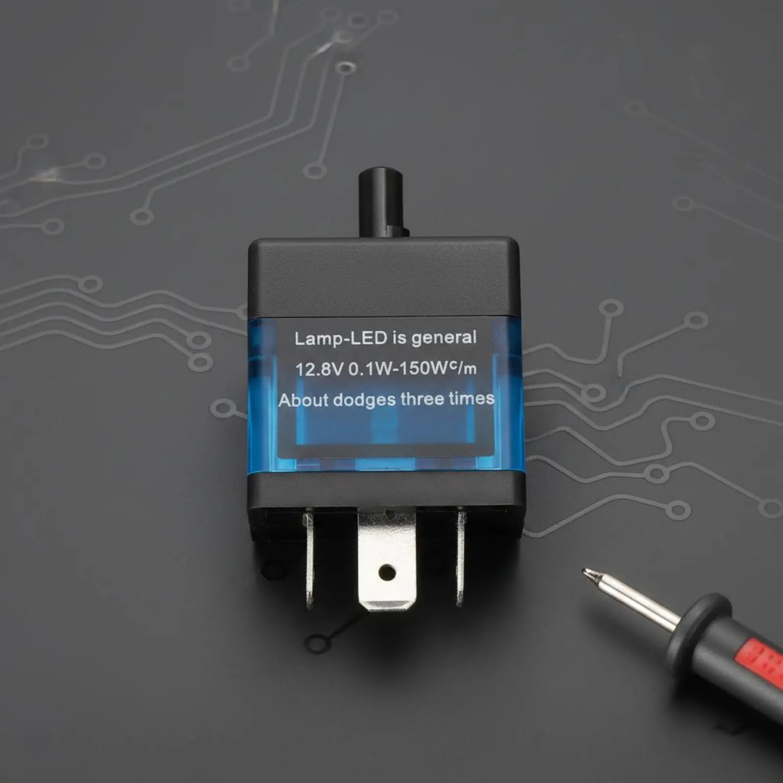 12V Electronic Blinker Module Plug and Plug and Operate 3 Pin Adjustable Flasher Module Light-Emitting Component Turn Blinker