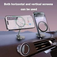 FASO Magnet Navigation Car Phone Holder Adhesive Instrument Panel Phone Stands Strong Magnetic Attraction For iPhone 15 Xiaomi