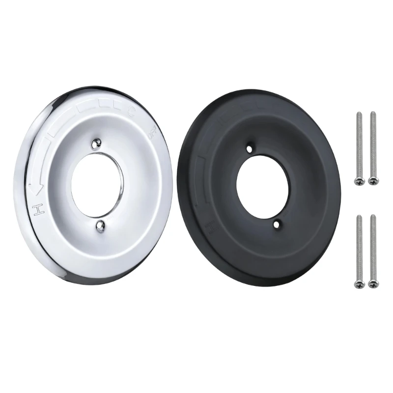 Shower Trim Cover Plate Round Metal Escutcheon with Center Opening and 2 Mounting Screws for Bathroom Replacement M4YD